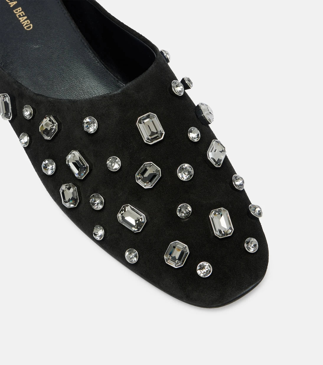 Veronica Beard - Narcisa crystal-embellished suede mules