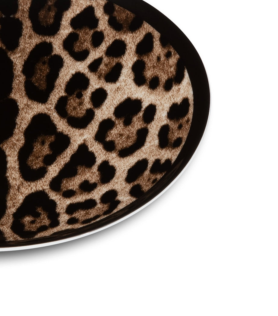 Set of Two Leopard Print Bread Plates (17cm)