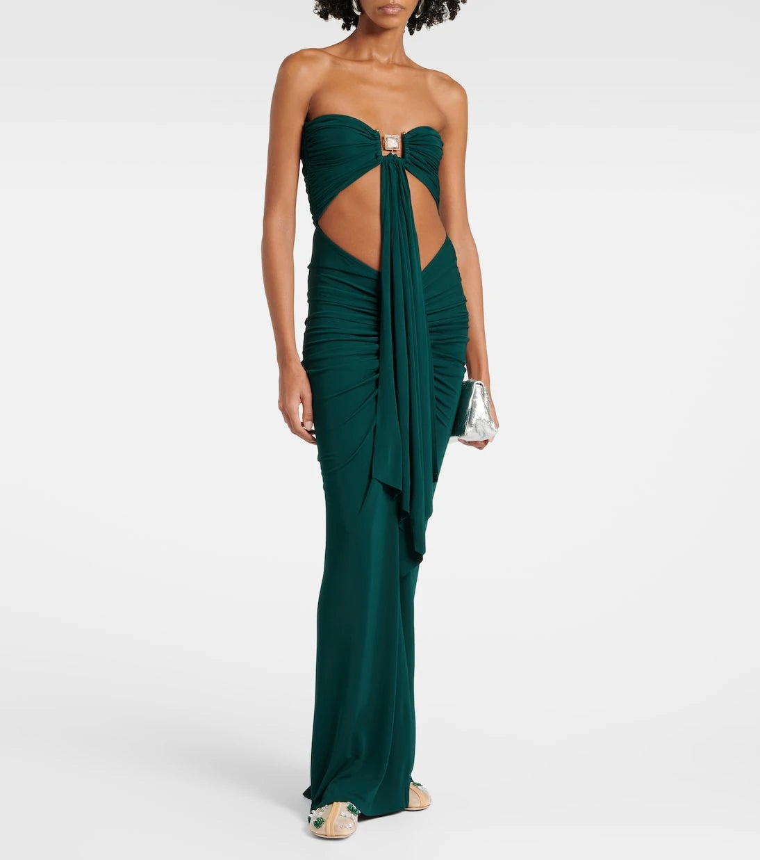 Christopher Esber - Bezel Quartz cutout strapless jersey gown