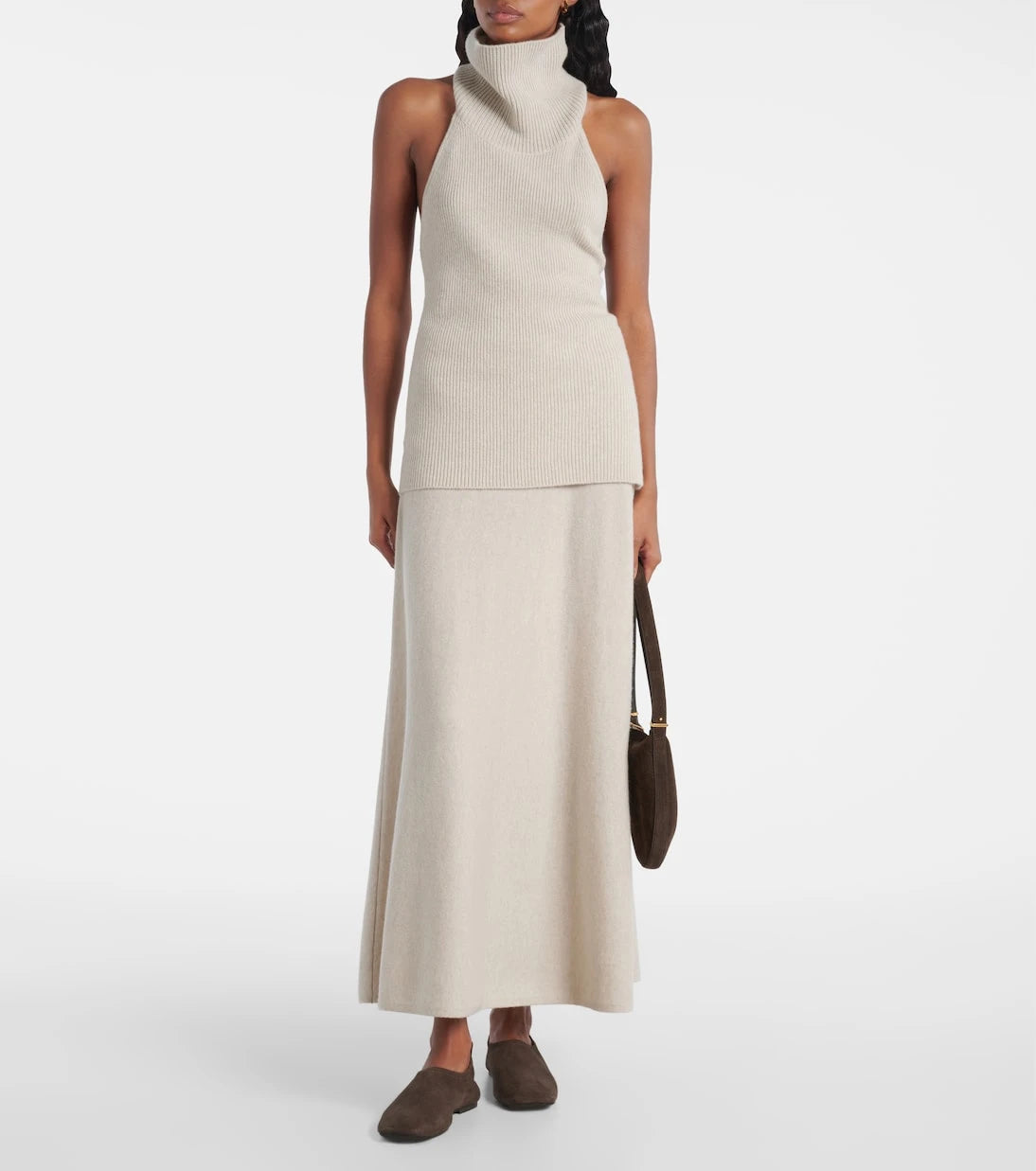 Lisa Yang - Torie high-rise cashmere maxi skirt