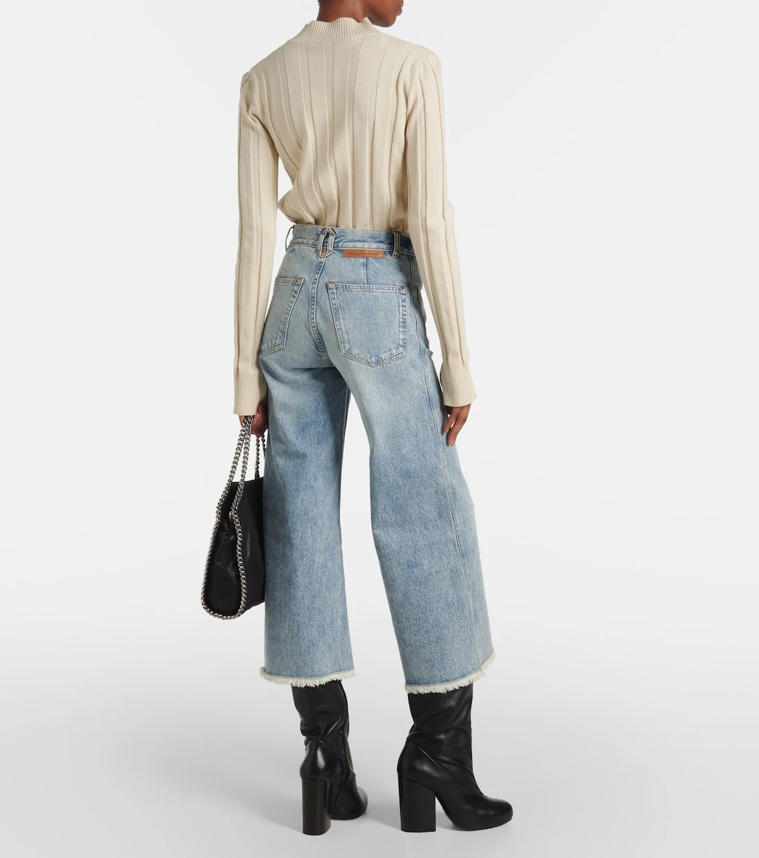Stella McCartney - High-rise cropped flared jeans