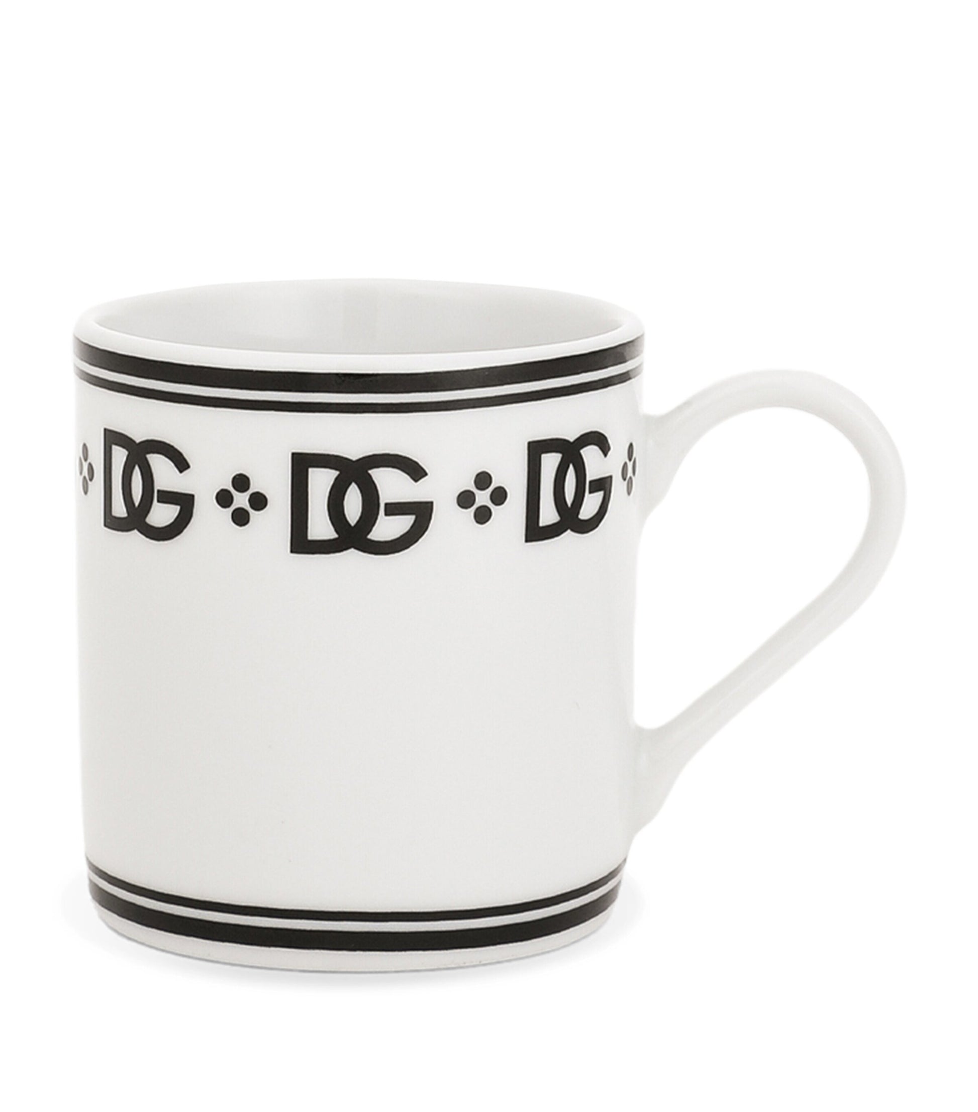 Dolce & Gabbana Casa DG Logo Coffee Cups and Saucers (Set of 2)