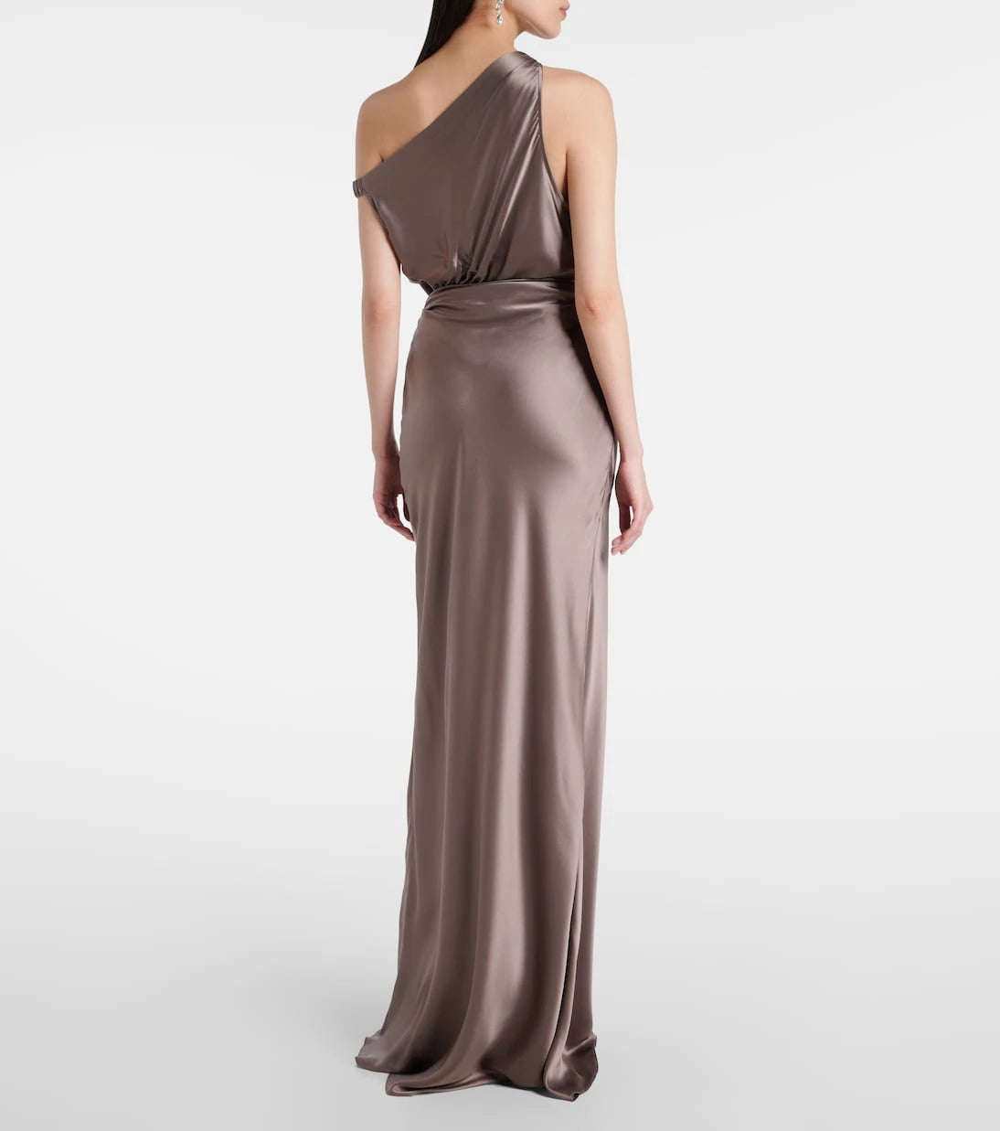 The Sei - Draped one-shoulder silk satin gown