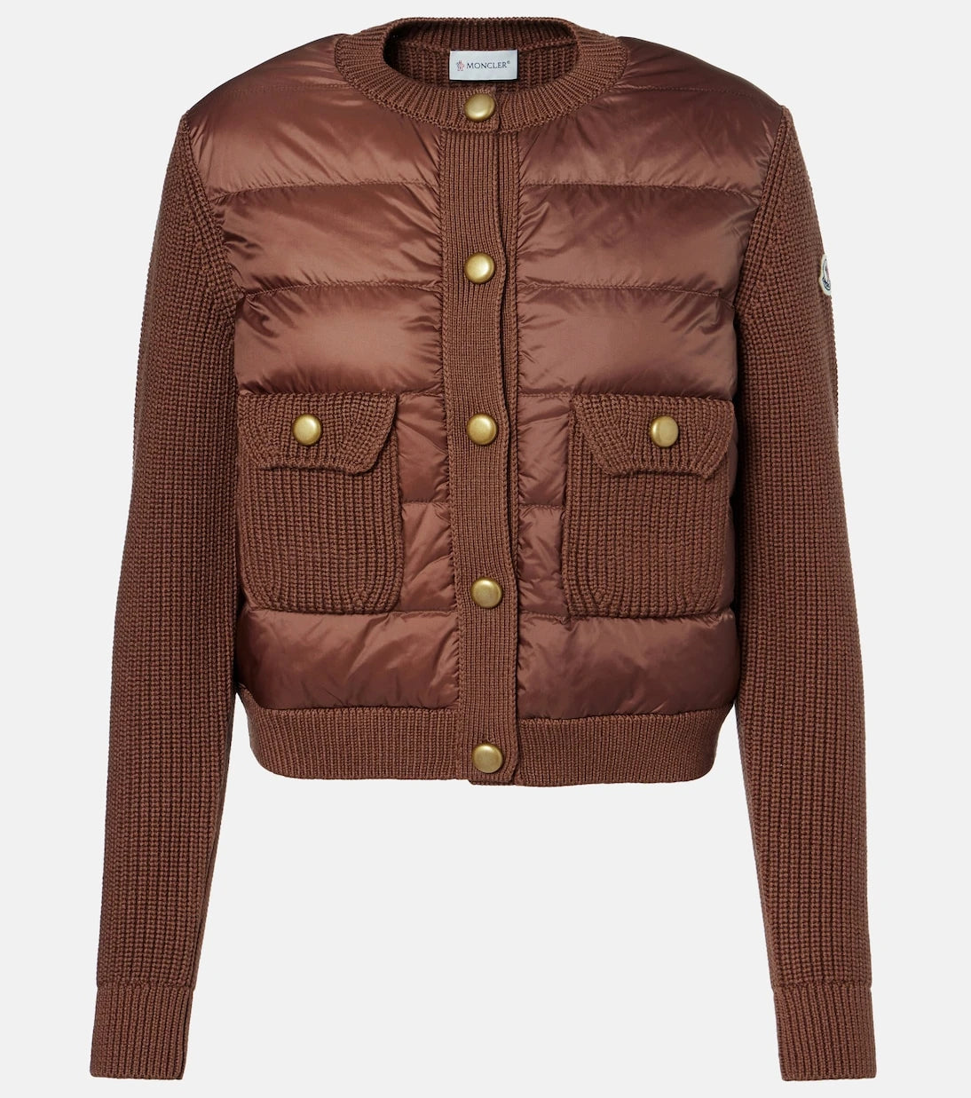Moncler - Wool-trimmed down jacket