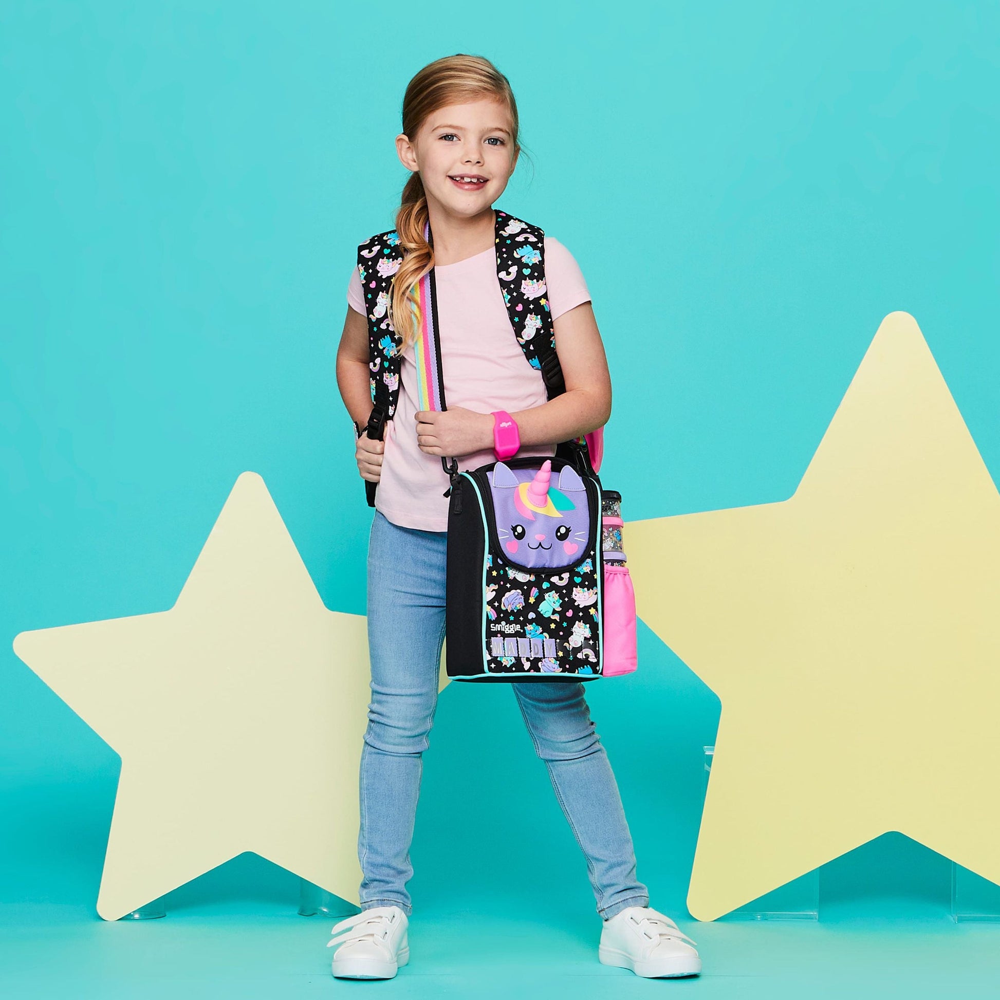 Smiggle - Sky Hi Junior Omuz Çantası ve Beslenme Çantası