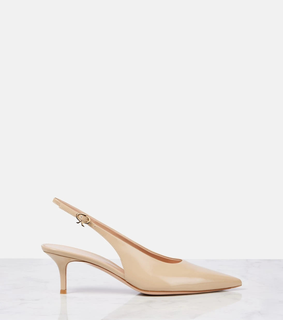 Gianvito Rossi - Robbie 55 patent leather slingback pumps