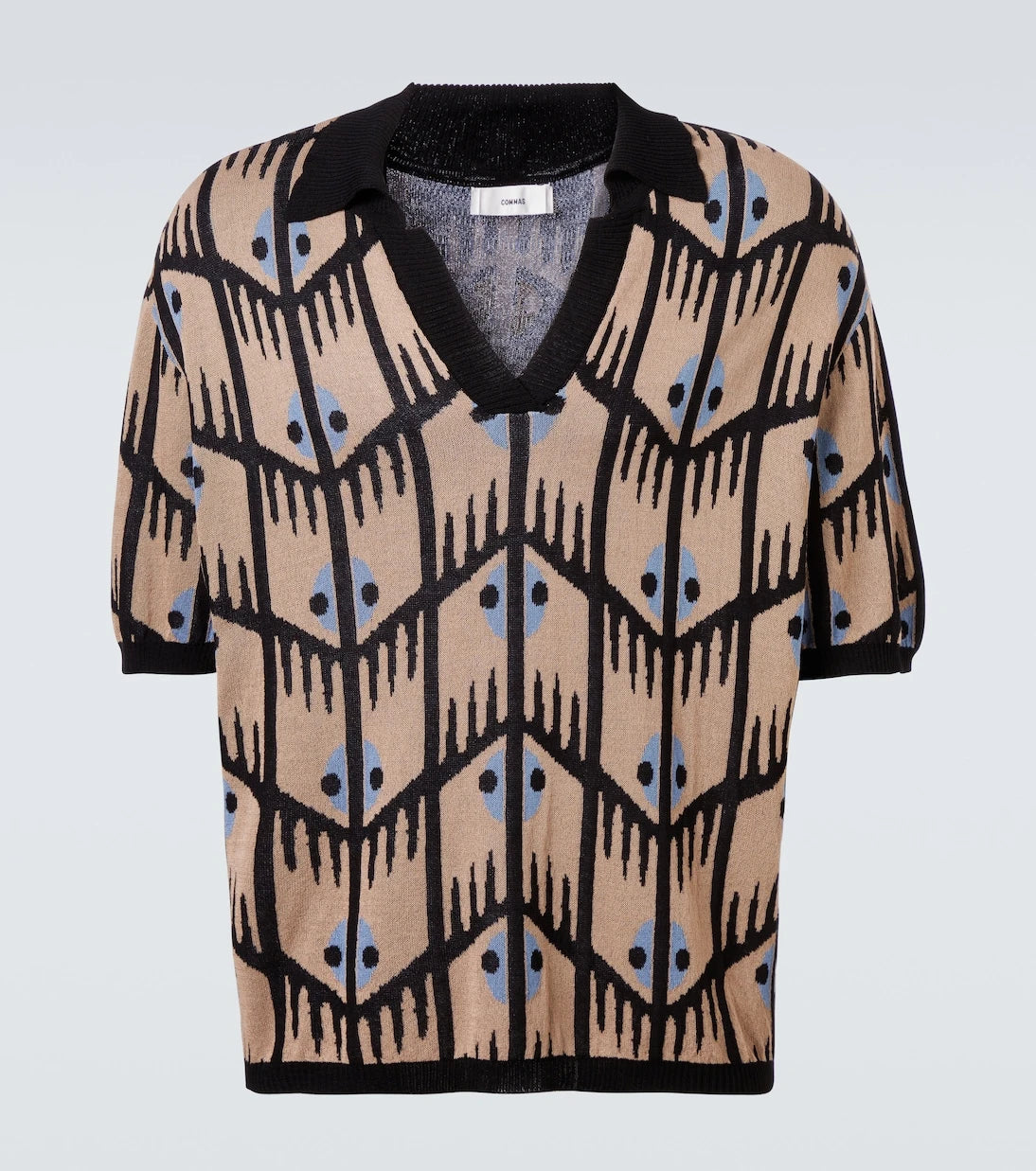 Commas - Jacquard polo shirt