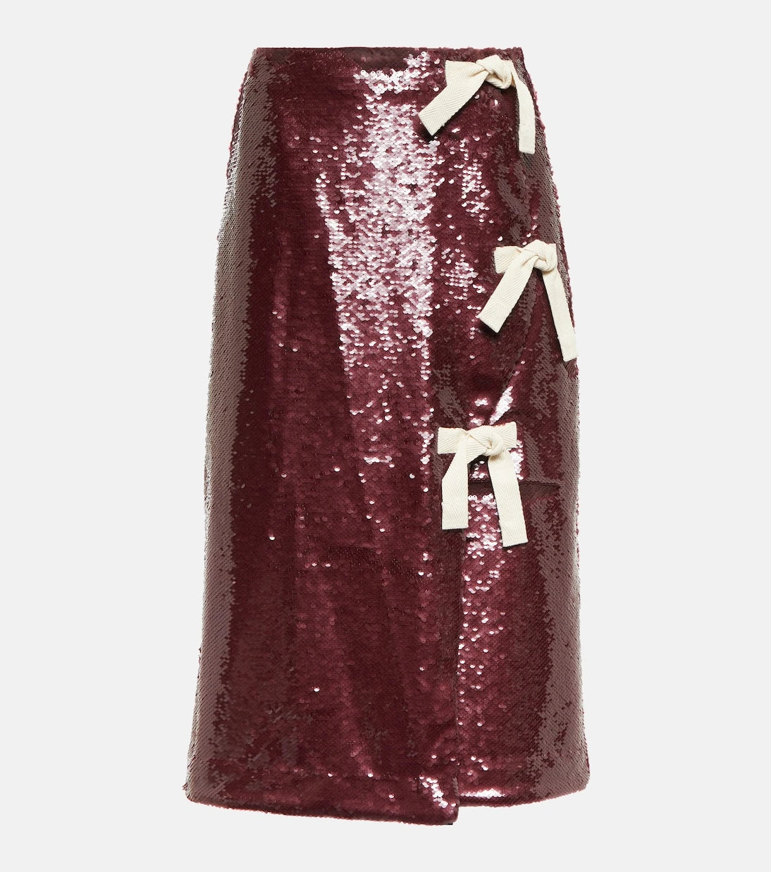 Ganni - Sequined wrap skirt