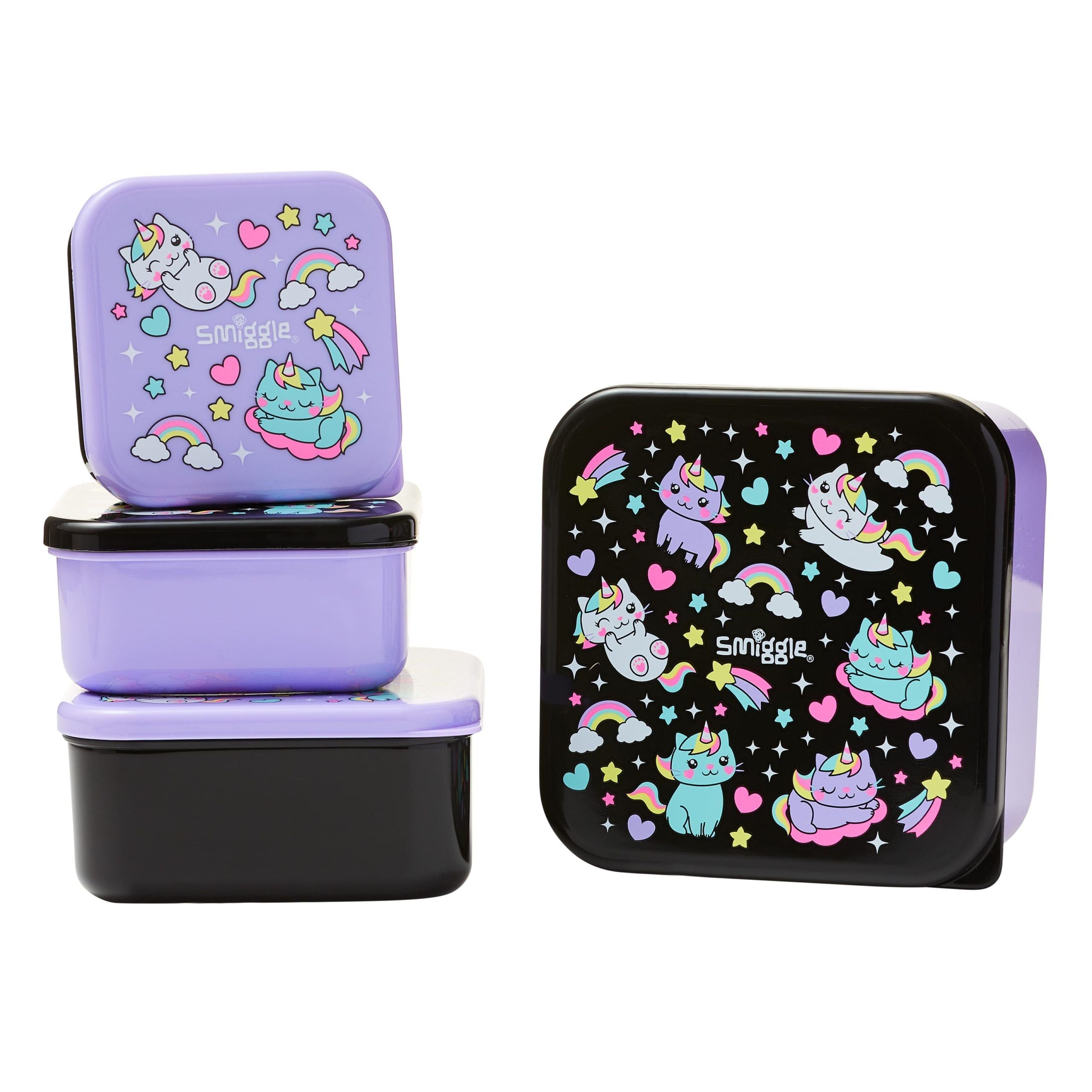 Smiggle - Sky Hi Junior 4 Parçalı Yemek Kapları