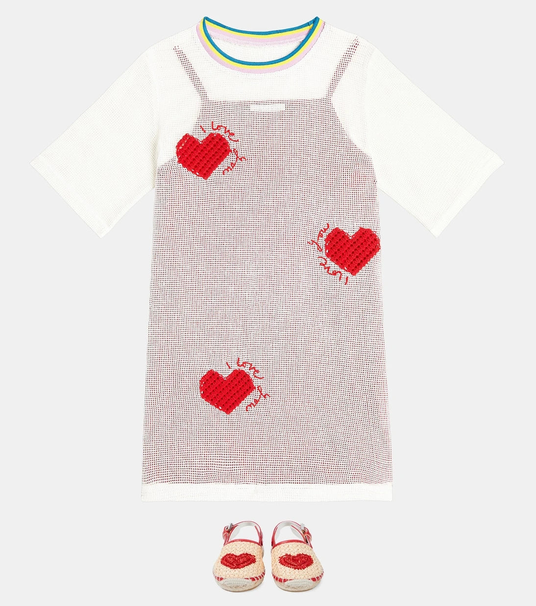 Stella McCartney Kids - فستان قطني مزين بالزينة