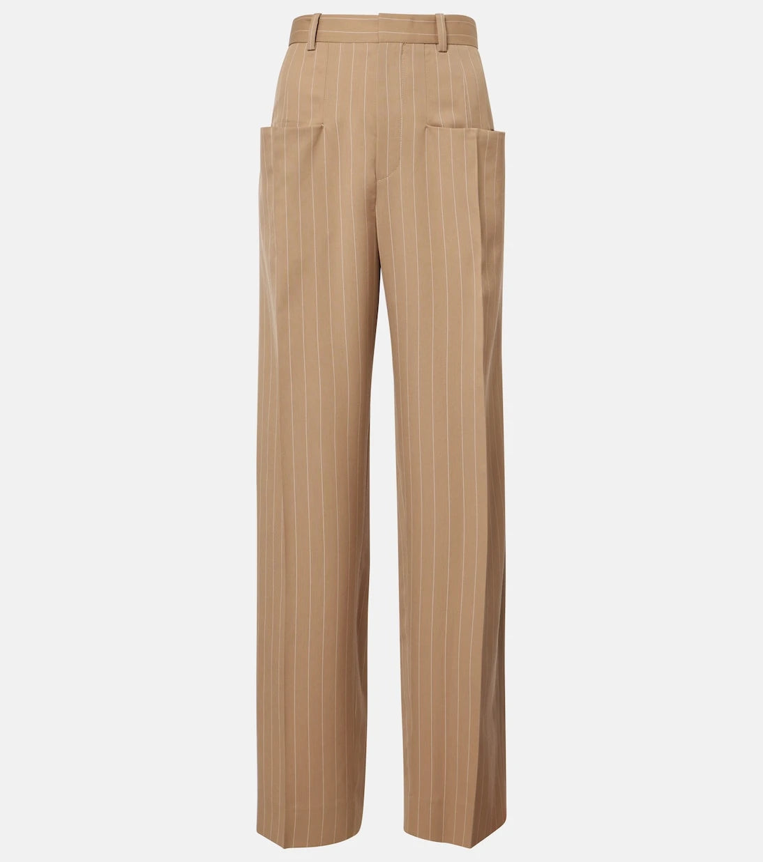 Victoria Beckham - Pinstripe virgin wool wide-leg pants
