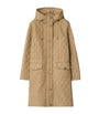 Burberry Beige Nylon Quilted Hooded Parka