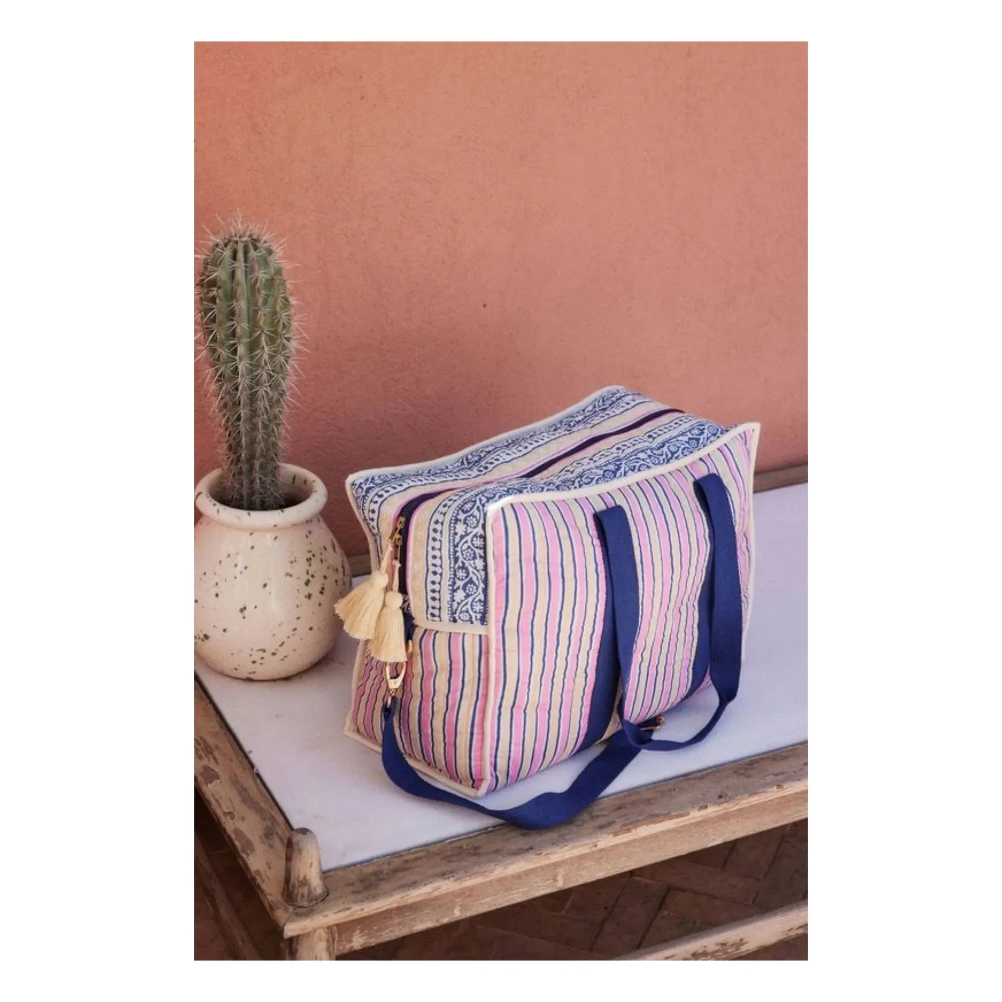 Louise Misha - Lilio 36h bag in organic cotton | Pink