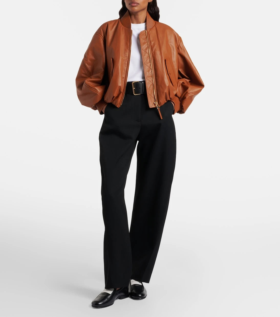 Givenchy - Cocoon cropped leather bomber jacket