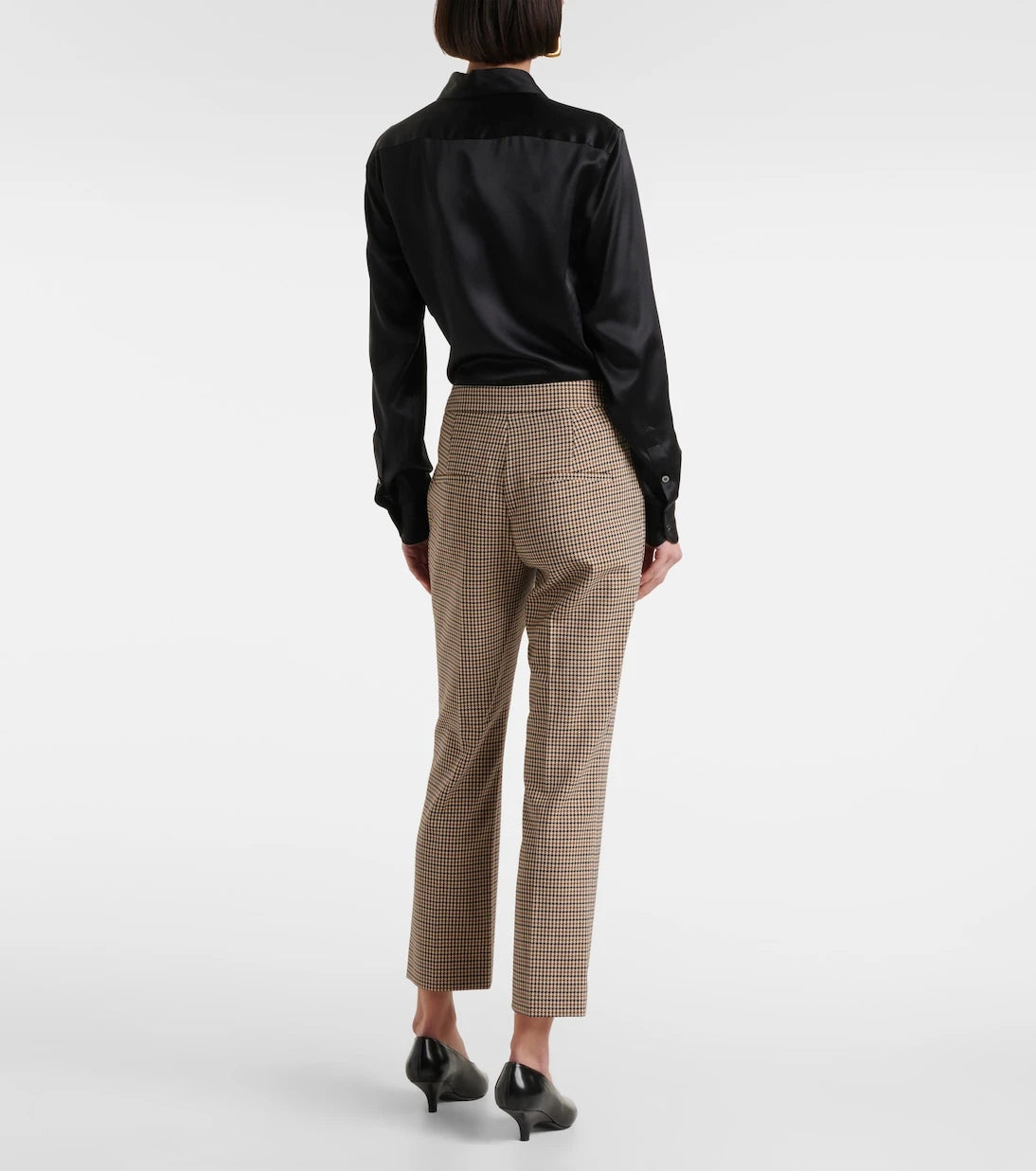 Veronica Beard - Arte Houndstooth high-rise cropped pants