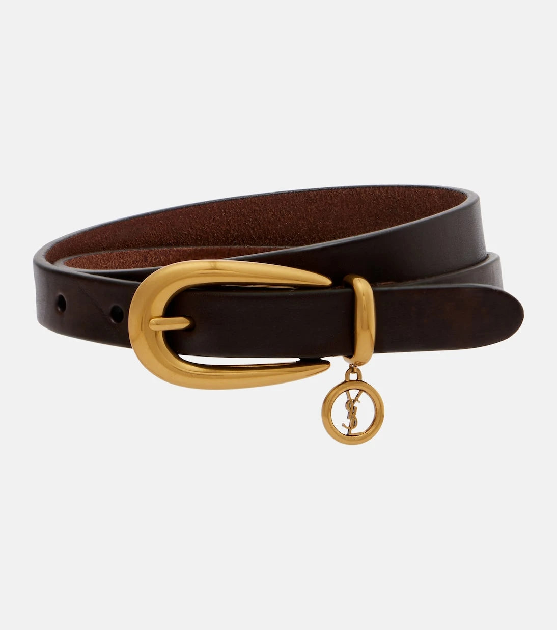 Saint Laurent - Cassandre leather belt