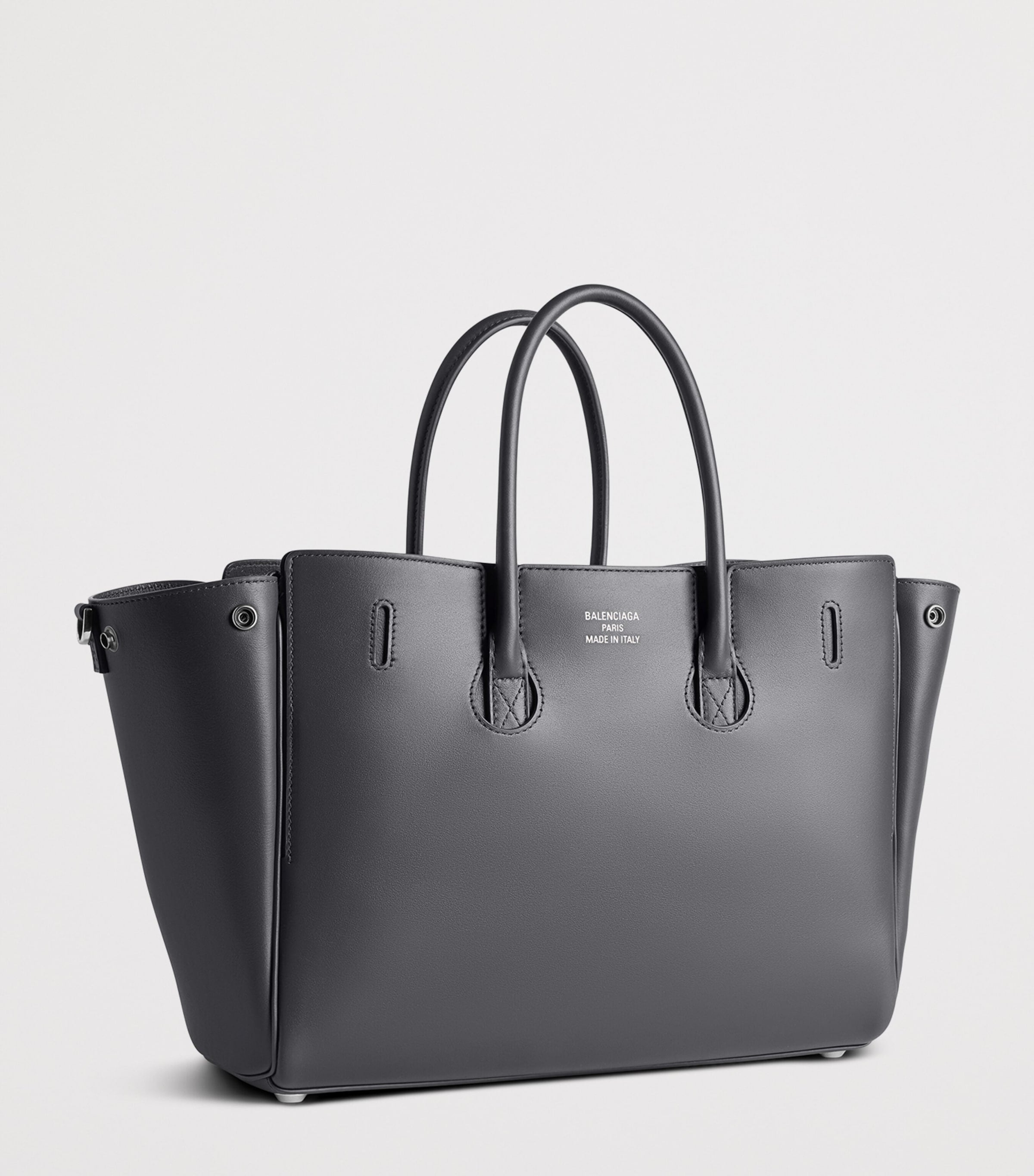 Balenciaga Grey Small Leather Bel Air Carry All Tote Bag