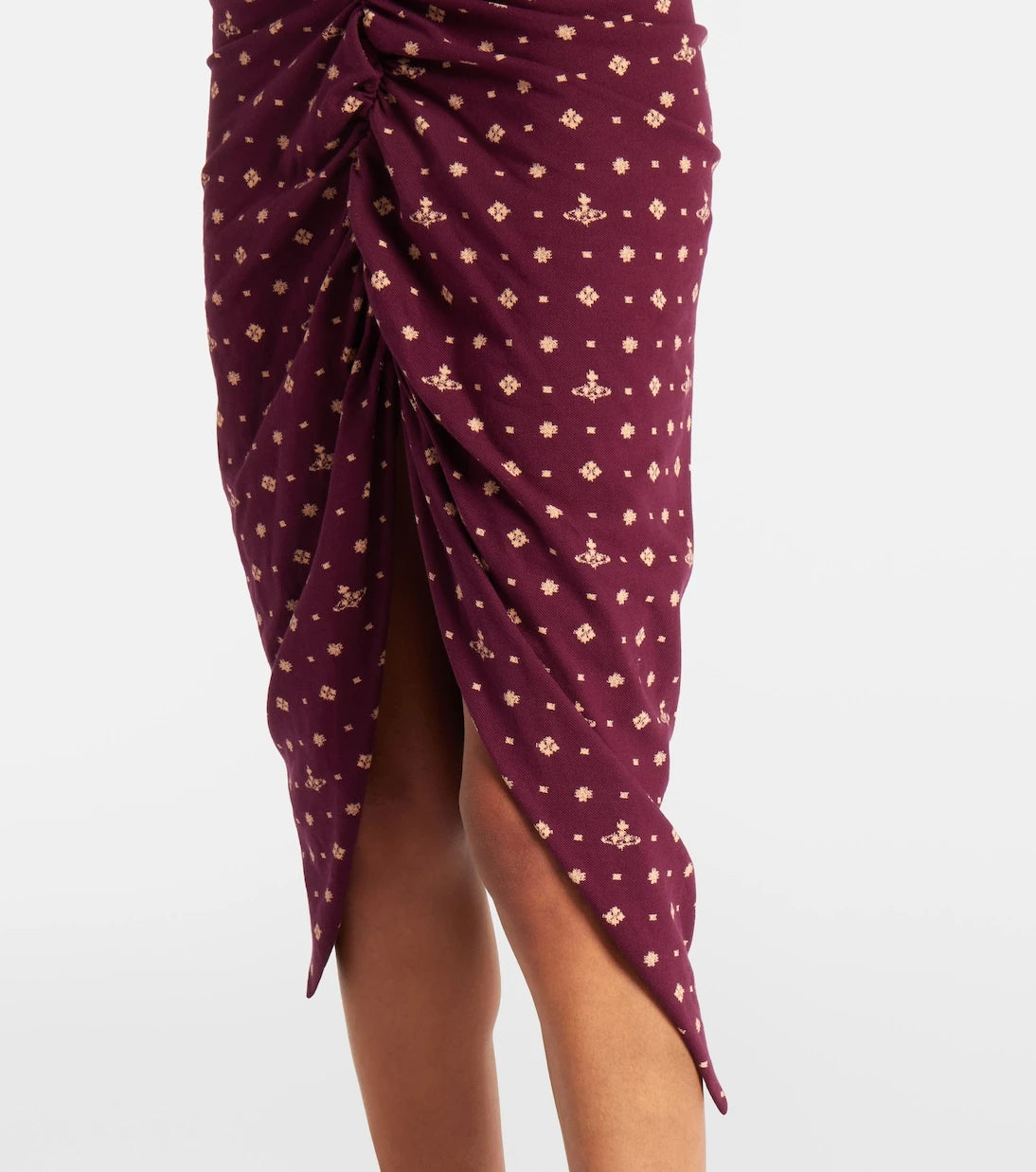 Vivienne Westwood - Pulling printed ruched cotton midi dress