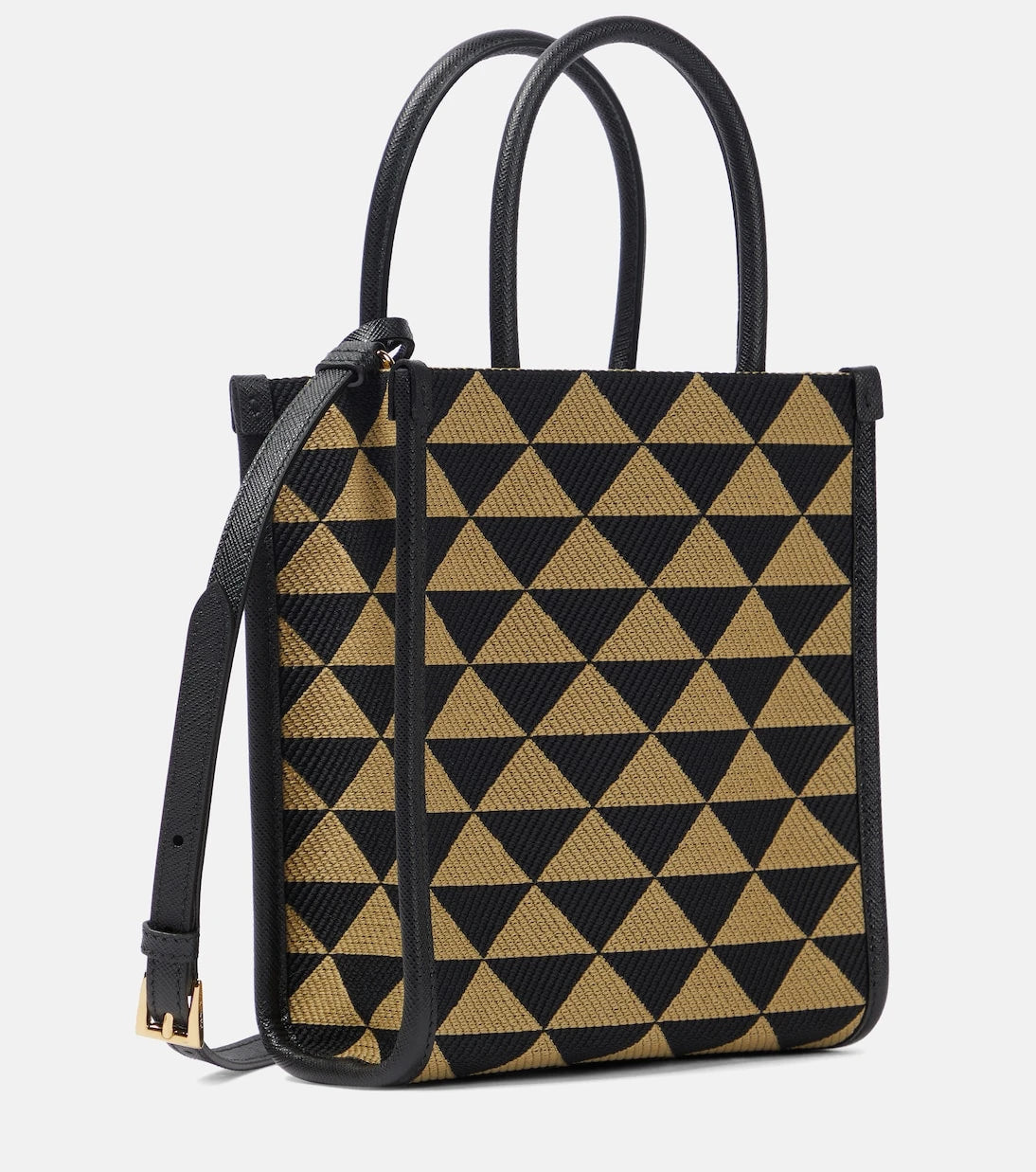 Prada - Mini patterned jacquard tote bag