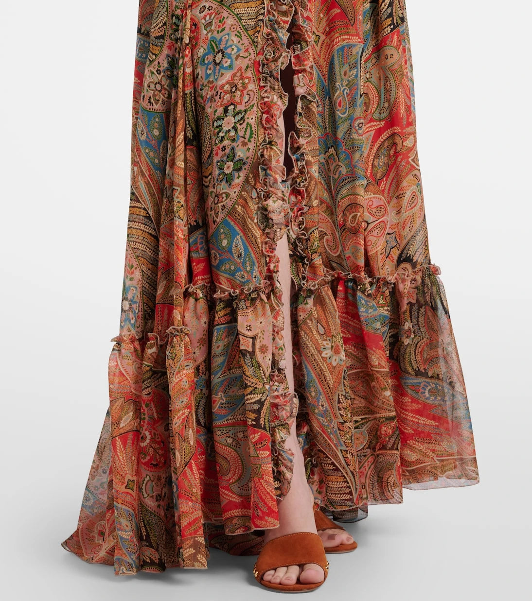 Etro - Printed silk maxi skirt