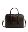 Slim Leather Intrecciato Briefcase