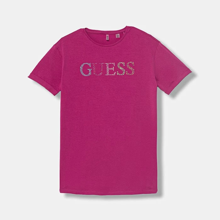 Guess Çocuklar için pamuk ve elastanlı tişört