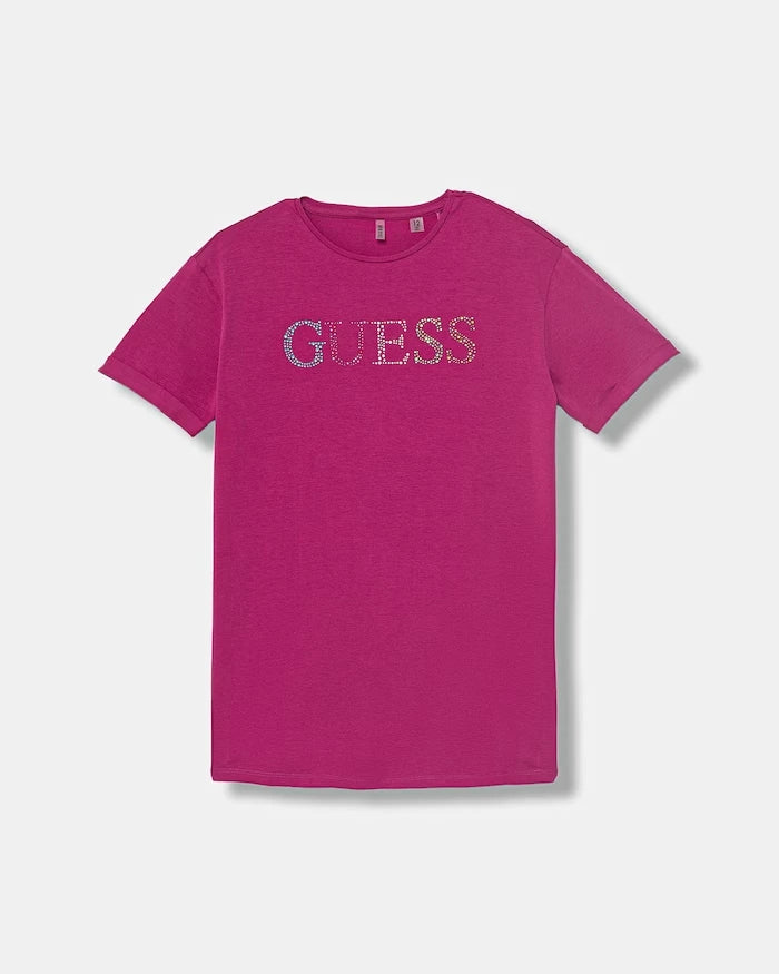 Guess Çocuklar için pamuk ve elastanlı tişört