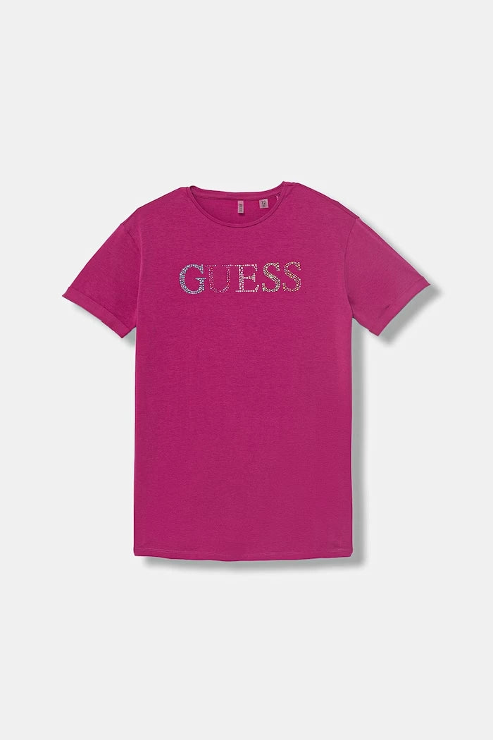 Guess Çocuklar için pamuk ve elastanlı tişört