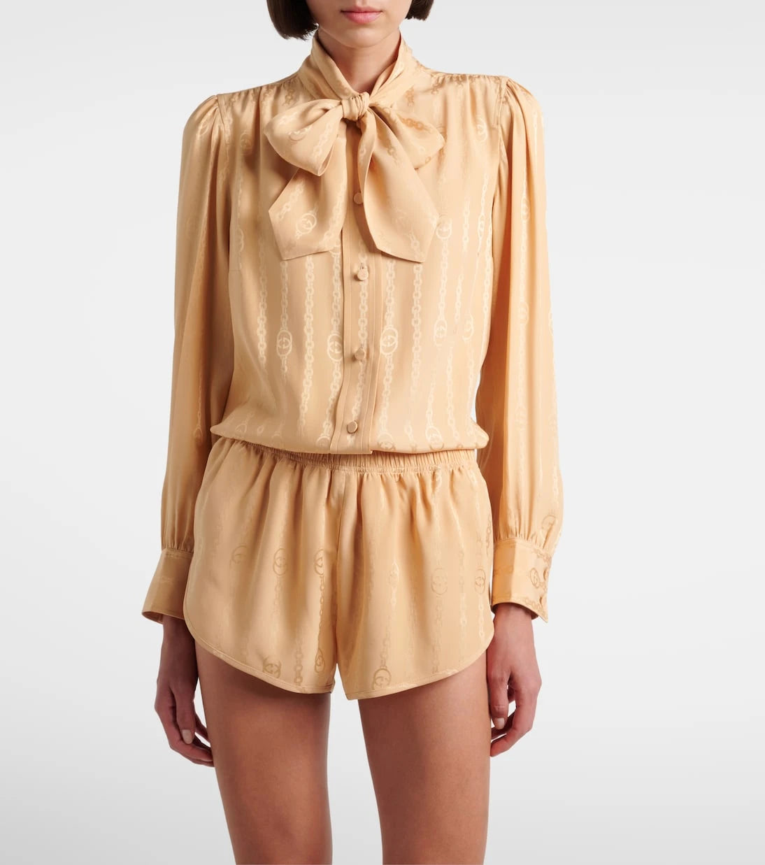 Gucci - Interlocking G silk jacquard shirt