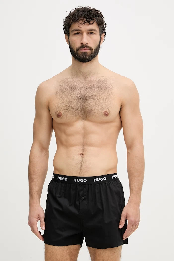 HUGO erkek pamuklu rahat boxer WOVEN BOXER TRIPLET 3'lü