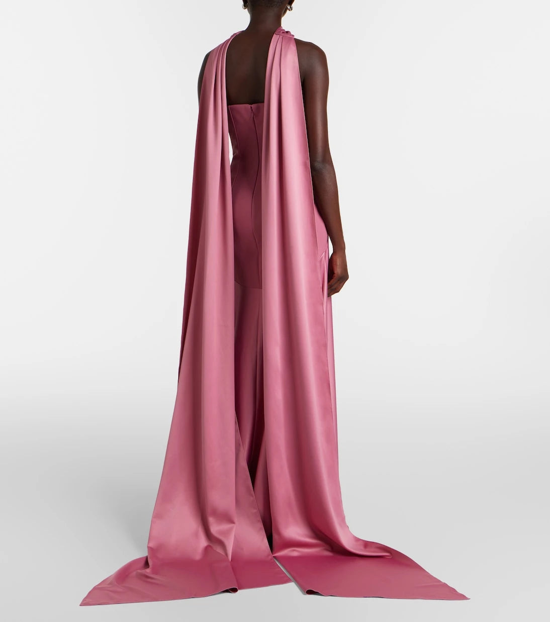 Solace London - Mae satin-paneled bustier gown