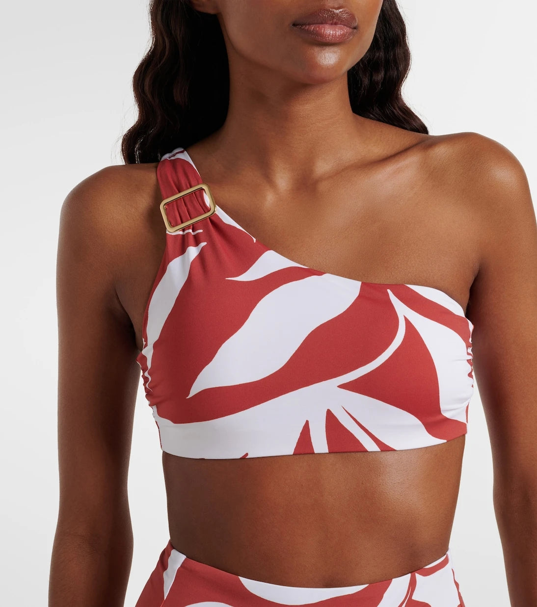 Max Mara - Argenta desenli tek omuz bikini üstü