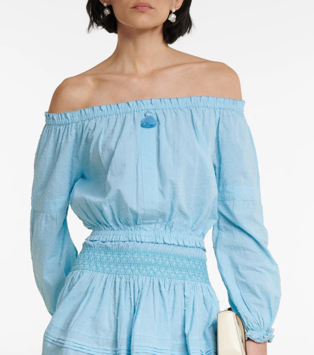 Poupette St Barth - Galia cotton off-shoulder top