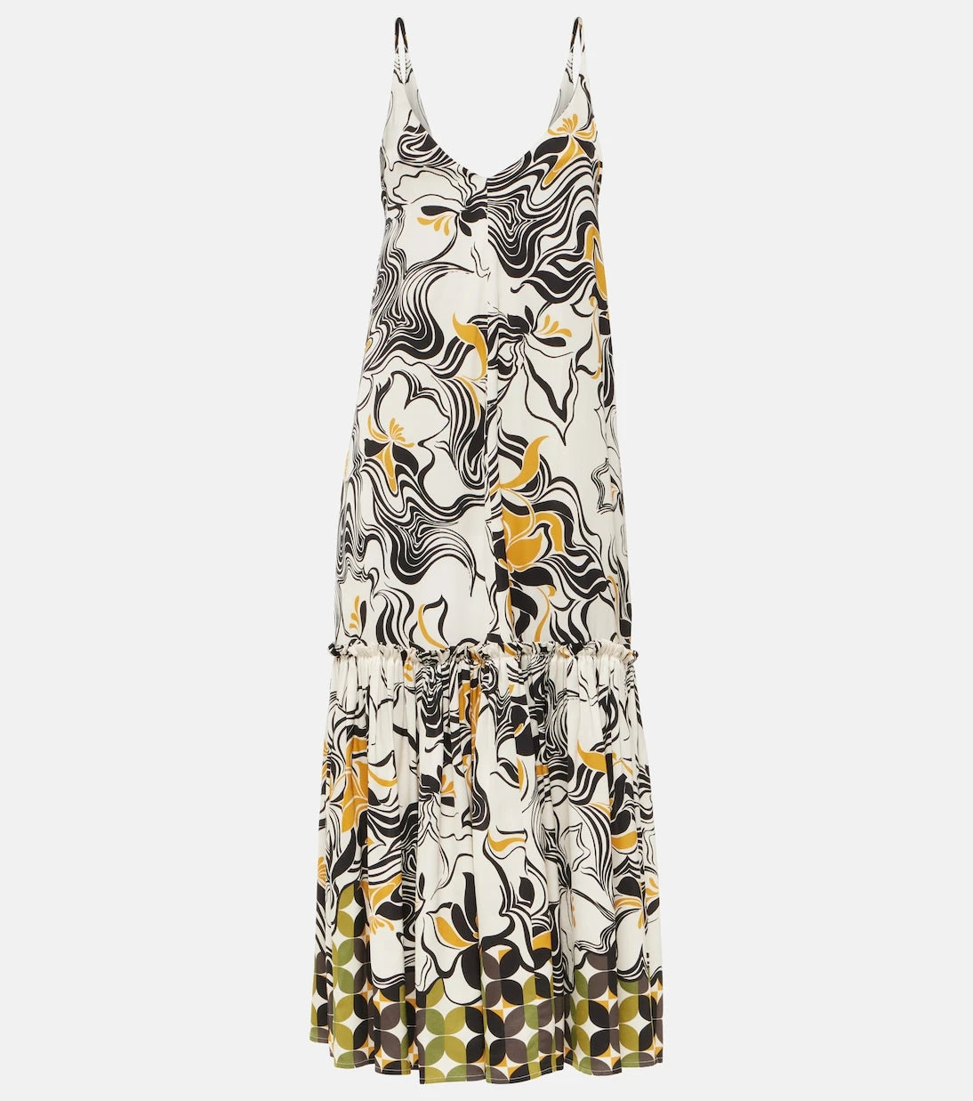 Dries Van Noten - Printed satin maxi dress