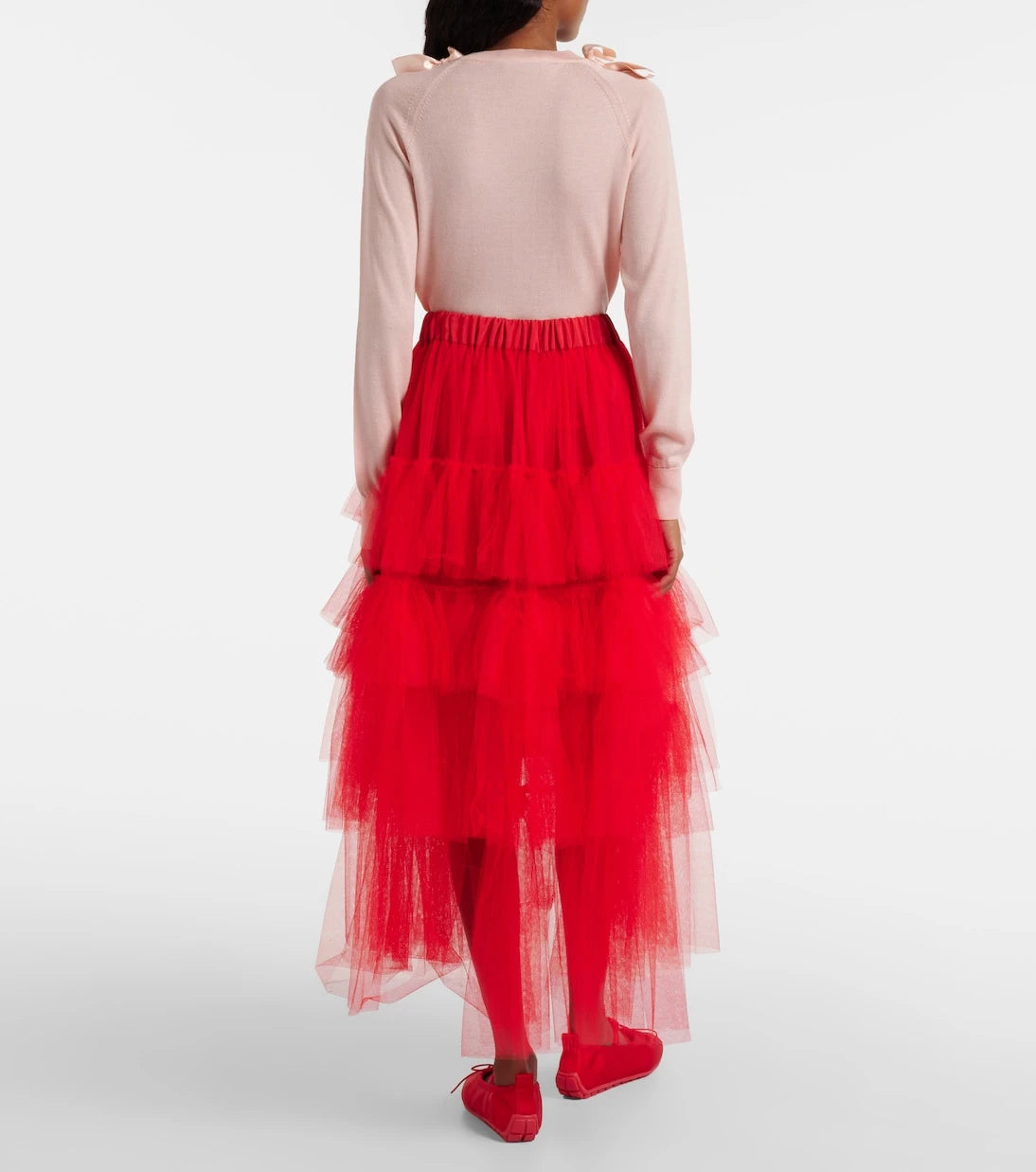 Simone Rocha - Tiered tulle midi skirt