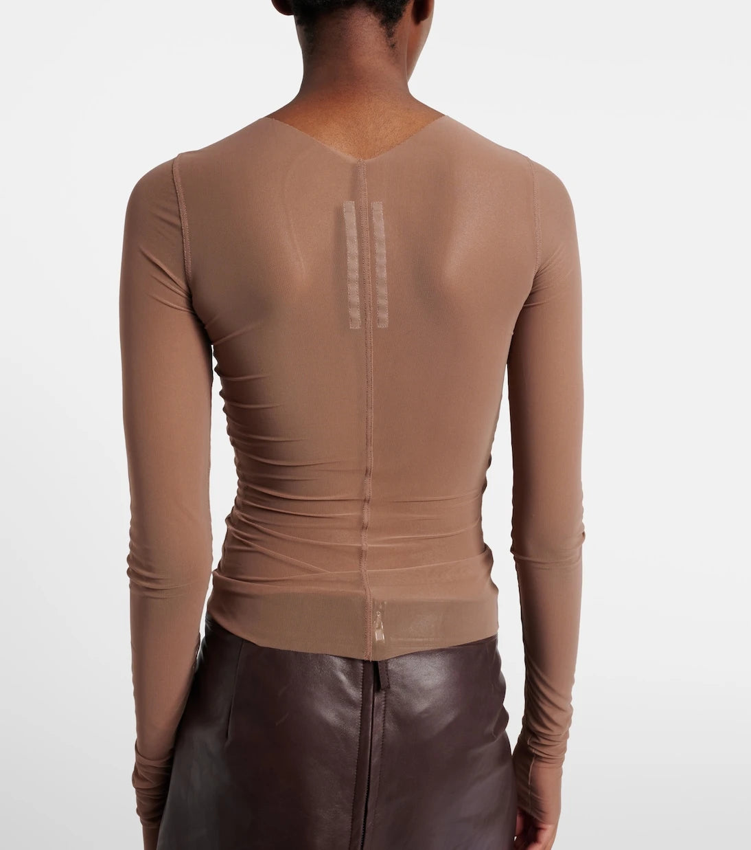 Rick Owens - Temple şeffaf tül üst