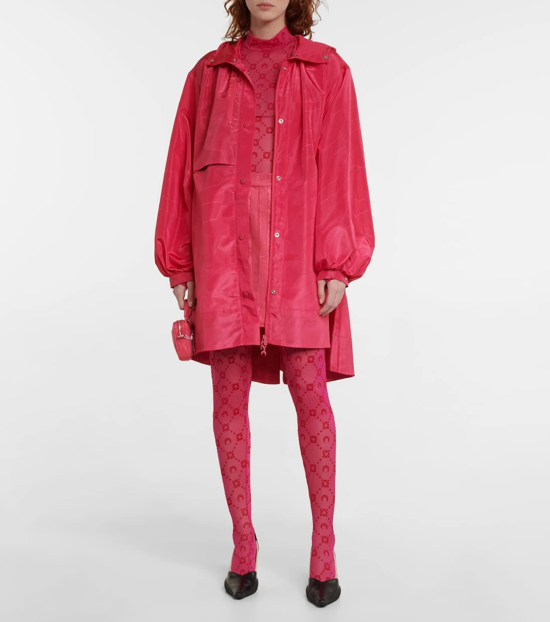 Marine Serre - Hooded windbreaker jacket