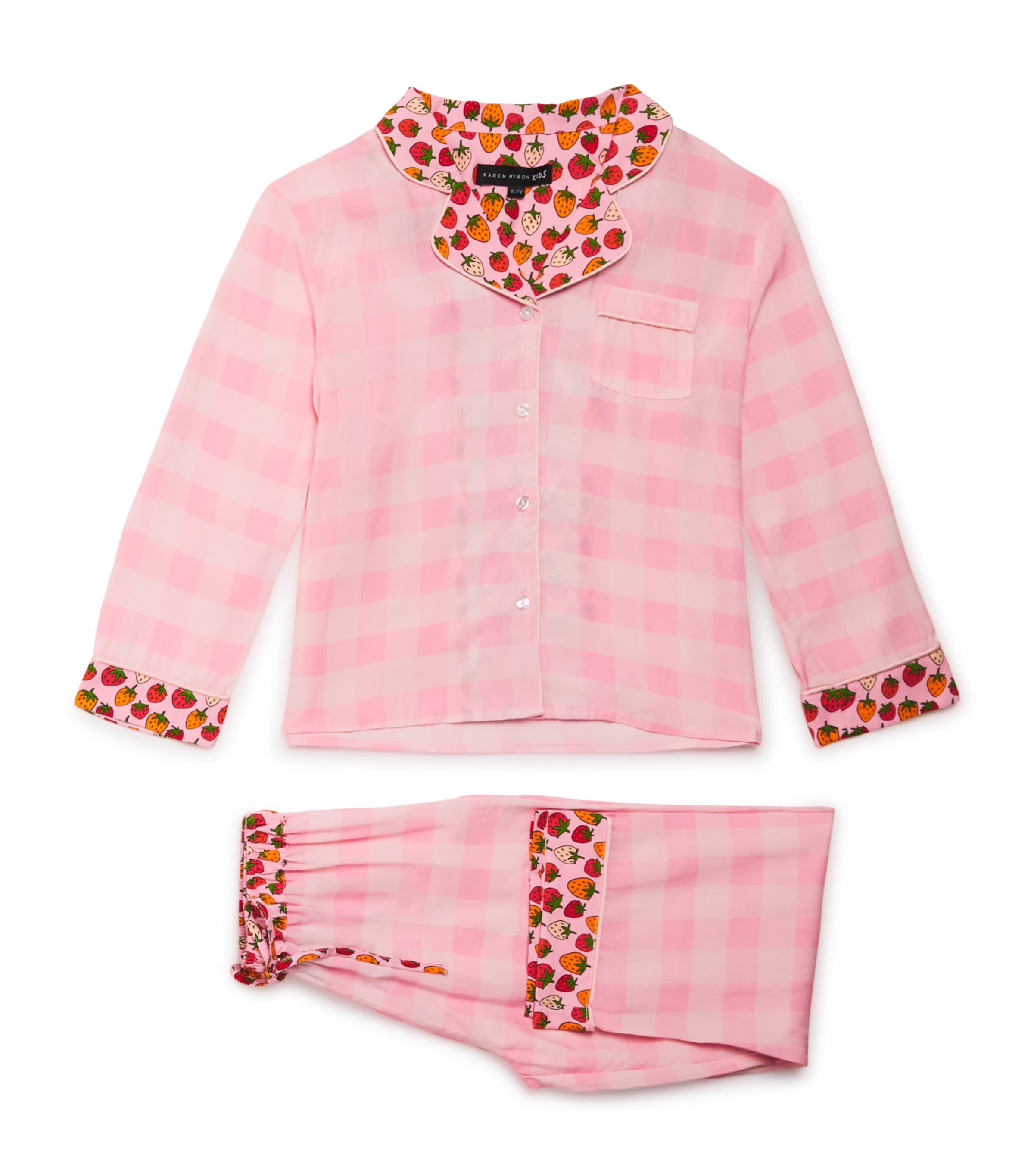 Fruit Check Print Pyjama Set (2-13 Years)