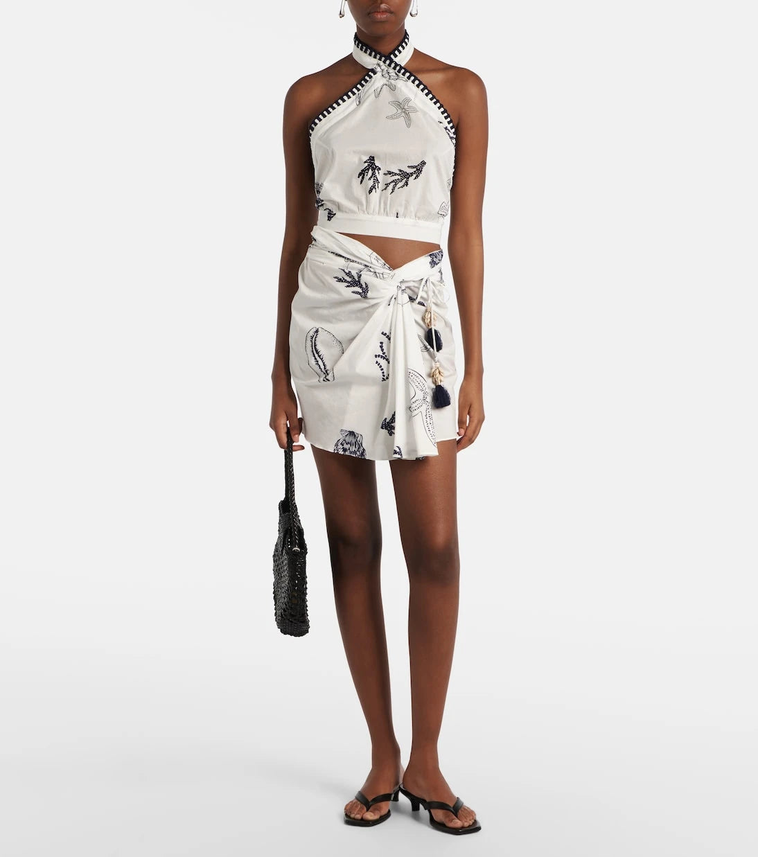 Poupette St Barth - Tilda printed cotton wrap skirt