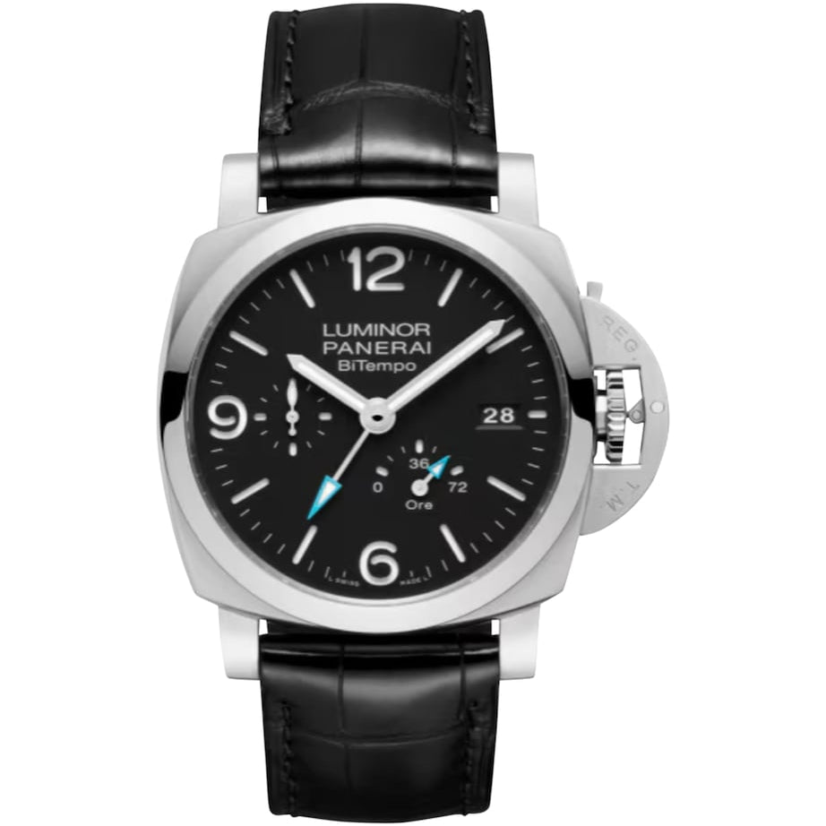 Panerai Stainless Steel Luminor BiTempo Watch 44mm