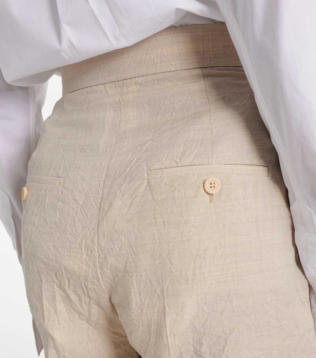 Max Mara - Abisso virgin wool canvas shorts