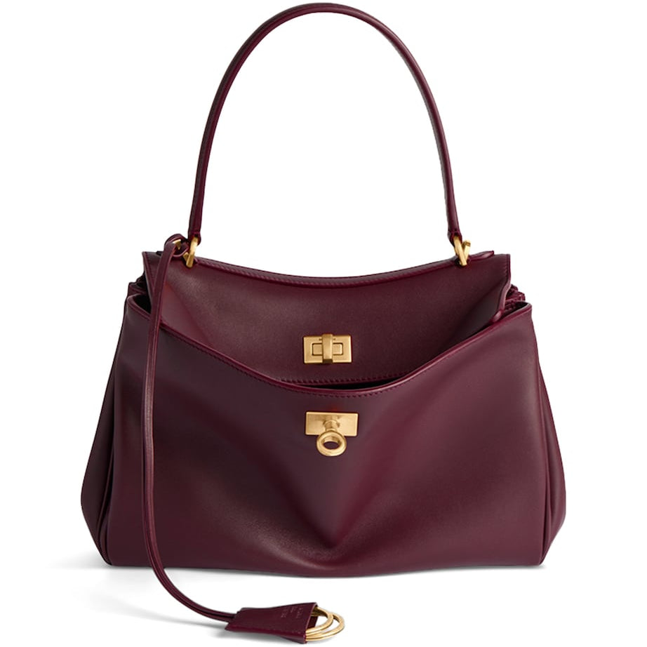 Balenciaga Red Leather Rodeo Shoulder Bag