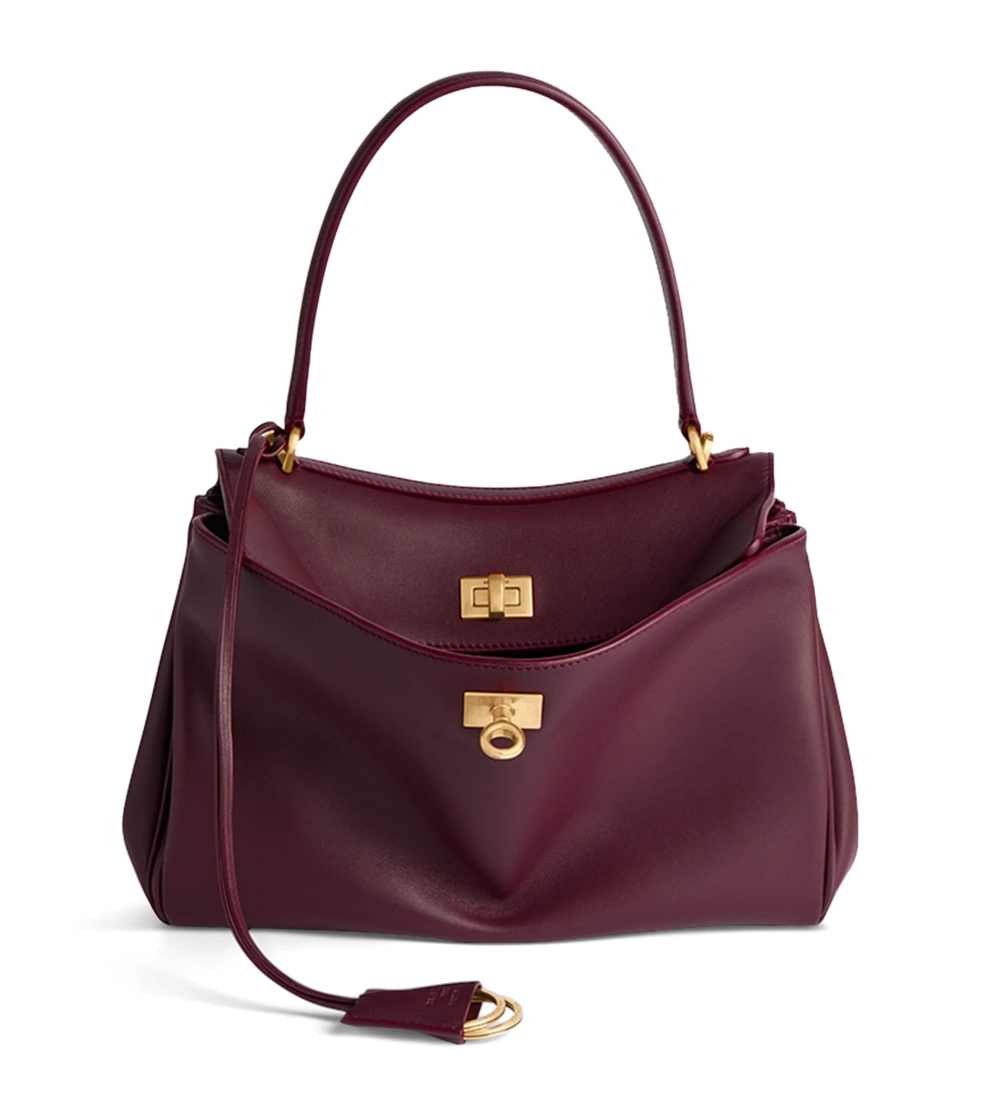 Balenciaga Red Leather Rodeo Shoulder Bag