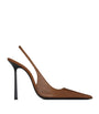 Saint Laurent Brown Leather Vendome Pumps 110