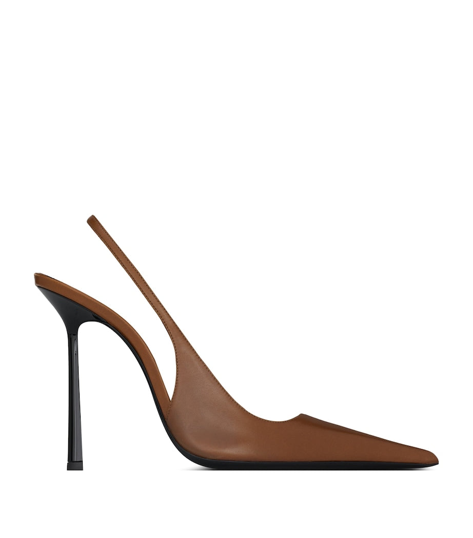 Saint Laurent Brown Leather Vendome Pumps 110