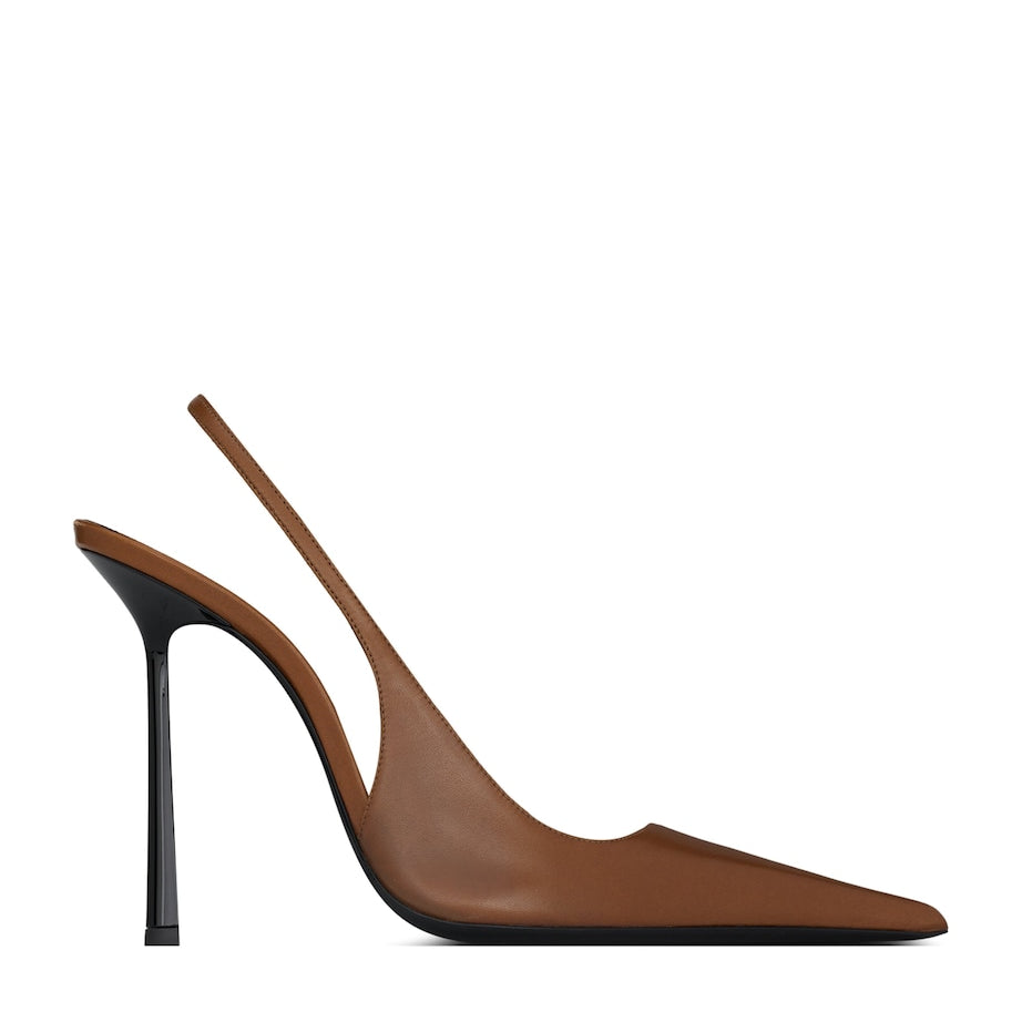 Saint Laurent Brown Leather Vendome Pumps 110