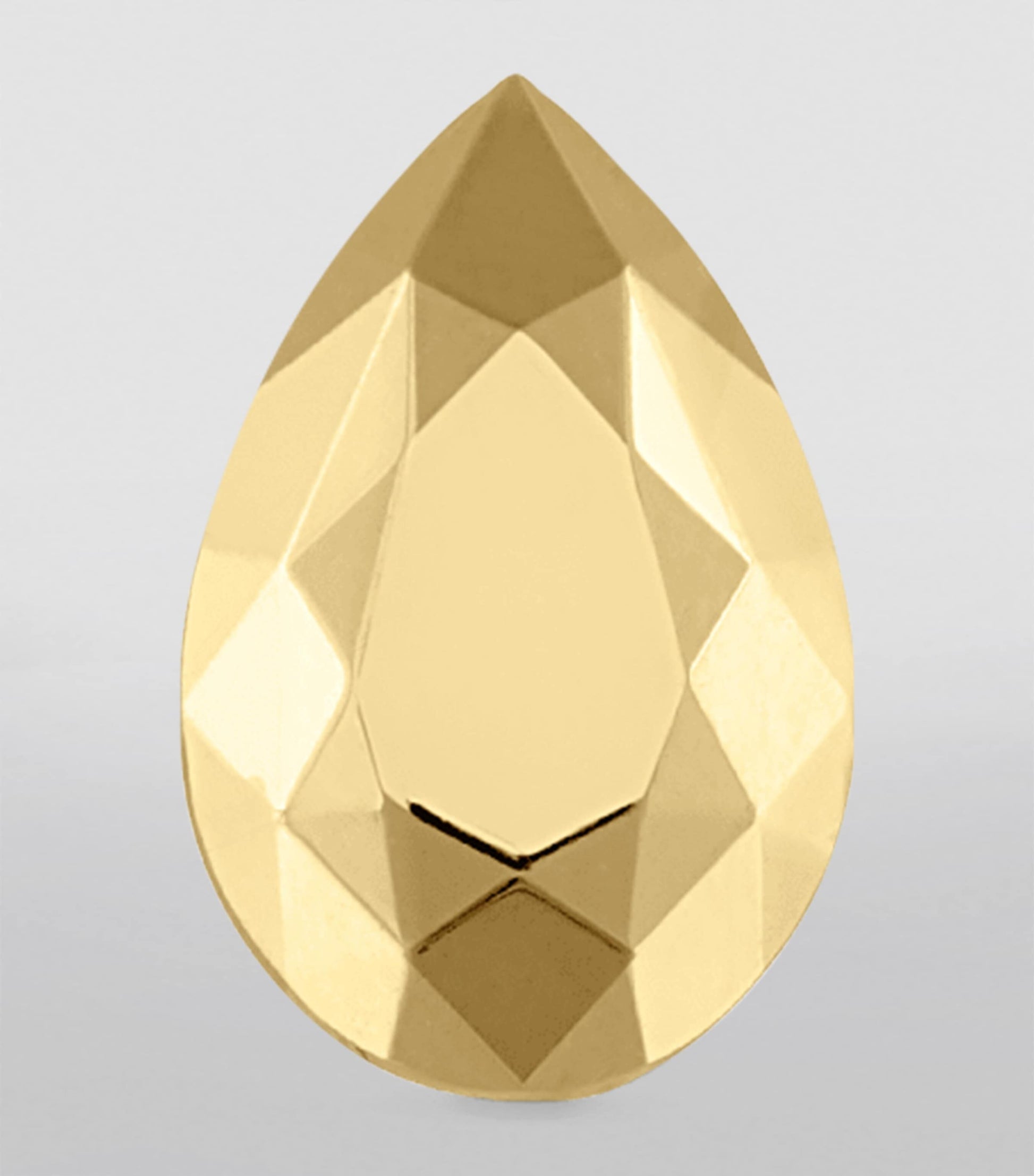 Faceted Pear Threaded Stud Earring (5.5mm)