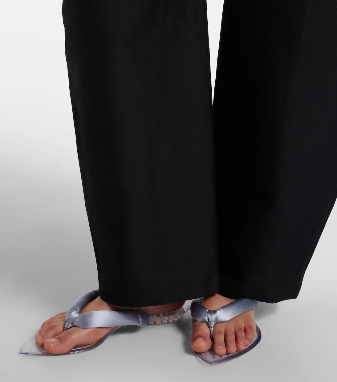Alaïa - Invisible satin thong sandals