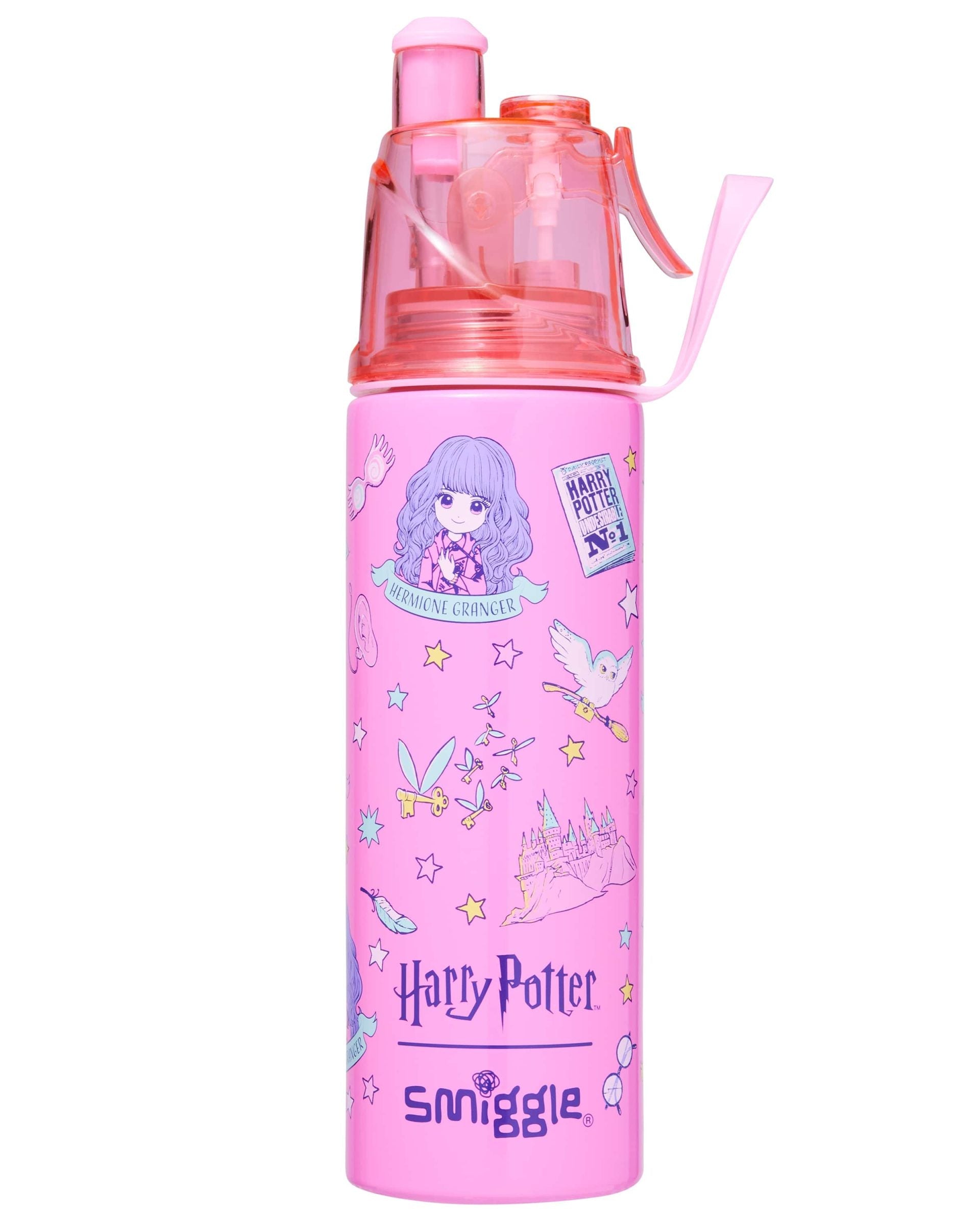Smiggle - Harry Potter Su Püskürtmeli 500 ml Çelik Su Şişesi
