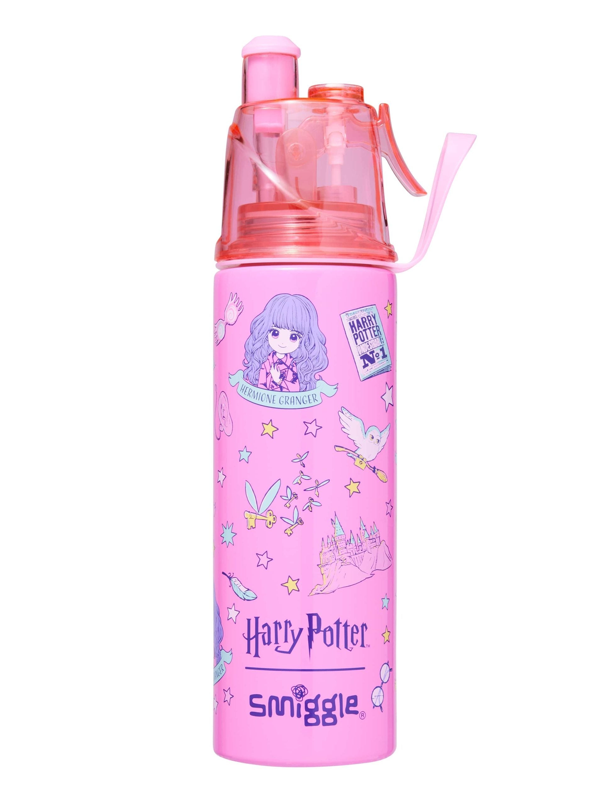 Smiggle - Harry Potter Su Püskürtmeli 500 ml Çelik Su Şişesi